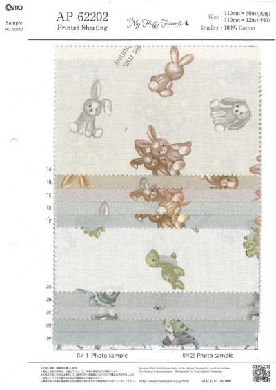 AP62202 My Fluffy Friends Animal Sheeting (Roll)