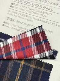 B5755Z 20 Single Thread Flannel Check, Half-fold[Textile / Fabric] VANCET Sub Photo