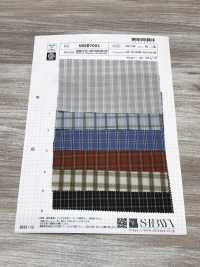 SBSR7003 ORGANIC COTTON/ECOPET WASHED MINI CHECK[Textile / Fabric] SHIBAYA Additional Images