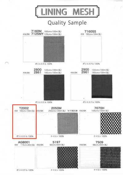 T2002 Satin Mesh