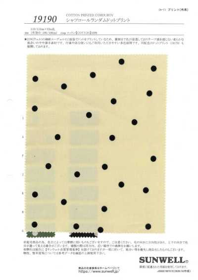 19190 Shirt Corduroy Random Dot Print