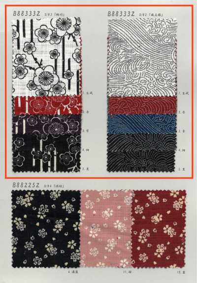 B88333Z Uneven Thread Cloth, Indigo Antique Cloth, Half Fold