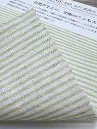 KYC443-2 Yarn Dyed Linen -dyed Pique Horizontal Stripe Takashima Crepe[Textile / Fabric] Uni Textile(Komon Studio) Sub Photo