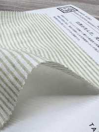 KYC443-2 Yarn Dyed Linen -dyed Pique Horizontal Stripe Takashima Crepe[Textile / Fabric] Uni Textile(Komon Studio) Sub Photo