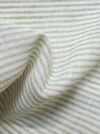 KYC443-2 Yarn Dyed Linen -dyed Pique Horizontal Stripe Takashima Crepe[Textile / Fabric] Uni Textile(Komon Studio) Sub Photo