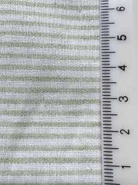 KYC443-2 Yarn Dyed Linen -dyed Pique Horizontal Stripe Takashima Crepe[Textile / Fabric] Uni Textile(Komon Studio) Sub Photo