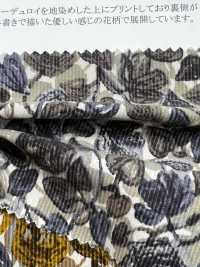 19188 Corduroy Shirt With Hand-drawn Small Floral Print[Textile / Fabric] SUNWELL Sub Photo