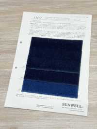 13477 21-wale Indigo Washed Corduroy Stretch[Textile / Fabric] SUNWELL Sub Photo