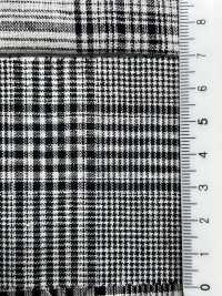 59992 C/L Netty Slub Ecru Check & Stripe[Textile / Fabric] VANCET Sub Photo