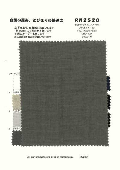RN2520 1/25 Linen Canvas, Wide Width Platt Air-in