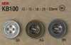 KB100 Vintage-style Metal Buttons With A Border.