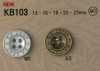 KB103 Vintage-style Metal Buttons With A Border.