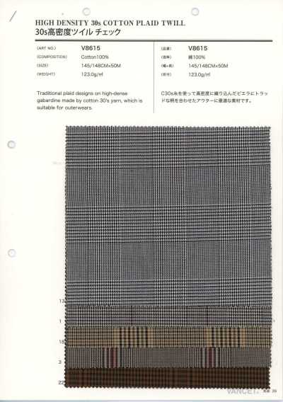 V8615 30s High-Density Twill Check