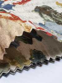 7027-740-1 Linen Loomstate Ripple Touch Floral Pattern[Textile / Fabric] HOKKOH Sub Photo