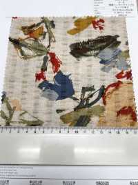 7027-740-1 Linen Loomstate Ripple Touch Floral Pattern[Textile / Fabric] HOKKOH Sub Photo