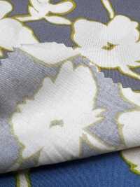 7027-810-1 CR Satin Floral Pattern With Stripes[Textile / Fabric] HOKKOH Sub Photo
