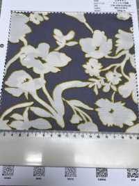 7027-810-1 CR Satin Floral Pattern With Stripes[Textile / Fabric] HOKKOH Sub Photo