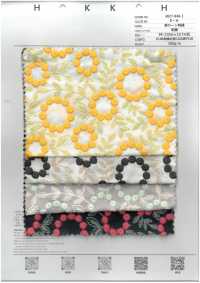 4027-848-1 Cotton Lawn Embroidery Pom-pom Flower Lace[Textile / Fabric] HOKKOH Additional Images