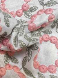 4027-848-1 Cotton Lawn Embroidery Pom-pom Flower Lace[Textile / Fabric] HOKKOH Additional Images