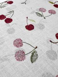 7027-616-2 60 Lawn 9088 Embroidered Cherries[Textile / Fabric] HOKKOH Additional Images