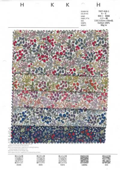 7027-618-1 60s Lawn 9088 Berry Pattern