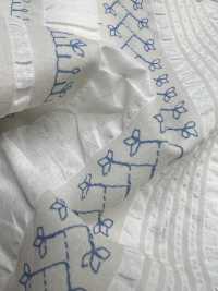 7027-635-2 80 Lawn Salt Shrink Stripe Lace[Textile / Fabric] HOKKOH Sub Photo