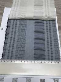 7027-636-2 80 Lawn Organza Waffle Knit Stripe[Textile / Fabric] HOKKOH Sub Photo