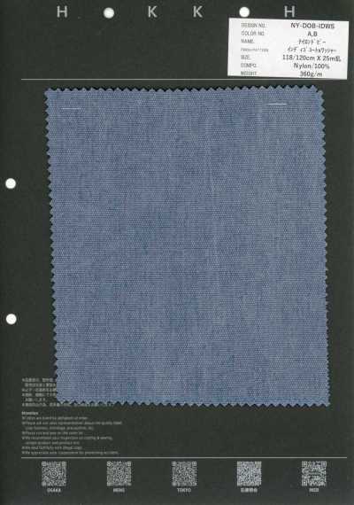 NY-DOB-IDWS Nylon Dobby Indigo Coat X Washer Finish