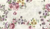 RU2530 RURU BOUQUET Rose Wreath Print Loomstate (Roll)[Textile / Fabric] COSMO TEXTILE Additional Images