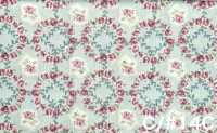RU2530 RURU BOUQUET Rose Wreath Print Loomstate (Roll)[Textile / Fabric] COSMO TEXTILE Additional Images