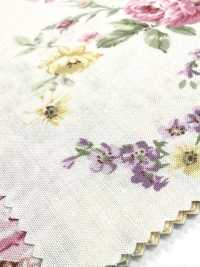 RU2530 RURU BOUQUET Rose Wreath Print Loomstate (Roll)[Textile / Fabric] COSMO TEXTILE Additional Images