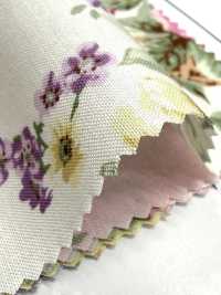 RU2530 RURU BOUQUET Rose Wreath Print Loomstate (Roll)[Textile / Fabric] COSMO TEXTILE Additional Images