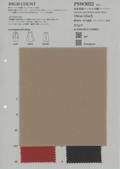 PSW3022 High-Density Cotton Tencel Blend Burberry