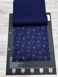 5-WABASH-DRL Indigo Discharge Print Polka Dot/Bandana/Spotted Check/Flying Diamond[Textile / Fabric] HOKKOH Additional Images