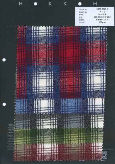 5026-1325-1 20 Flannel Brushed Printed Check