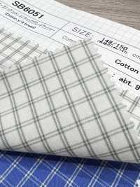 SB6051 Organic Mini Check Broadcloth Wash Finish[Textile / Fabric] SHIBAYA Additional Images