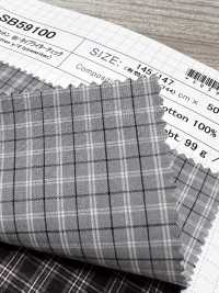 SB59100 Organic Cotton 60/- Typewriter Cloth Check[Textile / Fabric] SHIBAYA Additional Images