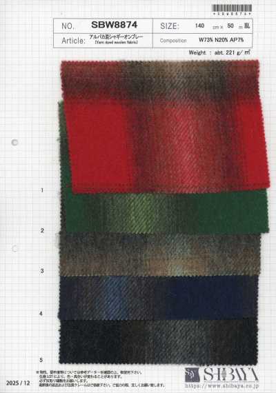 SBW8874 Alpaca Blend Shaggy Ombre