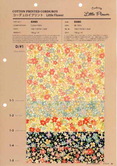 21W Corduroy Little Flower