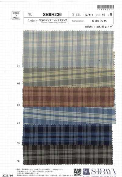 SB9R236 Organic Shirring Check