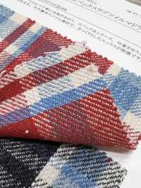14447 Hank-KASE- 10s Spec Slub Twill Madras Check[Textile / Fabric] SUNWELL Additional Images