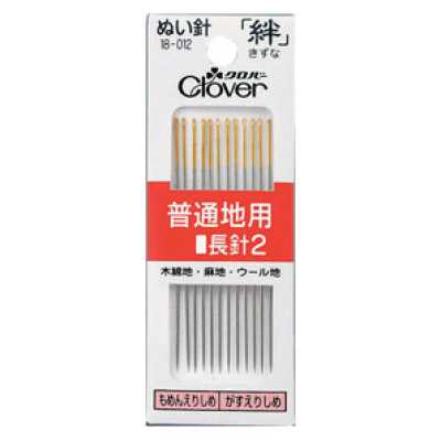 18012 Sewing Needle Kizuna For Medium Fabrics, Long Needle No. 2, R2