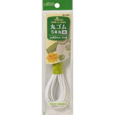 26023 Round Elastic 5-Strand <White>