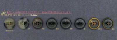 HB310 Real Buffalo Horn 4-hole Button