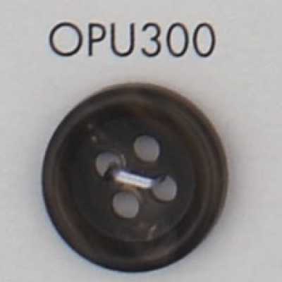 OPU300 4-hole Button With Rim, Made Of Urea Resin