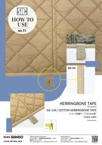 SIC-134 Cotton Herringbone Tape (0.5 Mm Thick)[Ribbon Tape Cord] SHINDO(SIC) Sub Photo