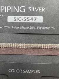 SIC-5547 Metallic Stretch Piping (Silver) / 9mm[Ribbon Tape Cord] SHINDO(SIC) Sub Photo