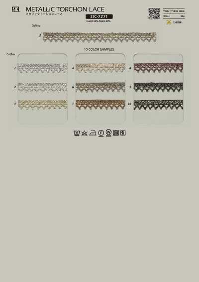SIC-7271 Metallic Torchon Lace/9 Mm