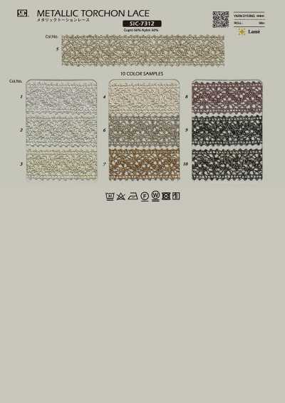 SIC-7312 Metallic Torchon Lace/21 Mm