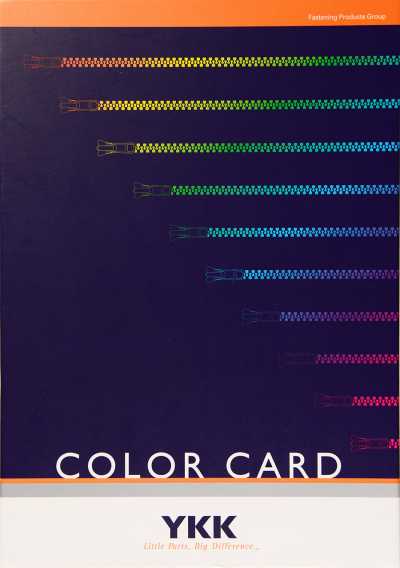 YKK Color Card (Color Swatch Book)